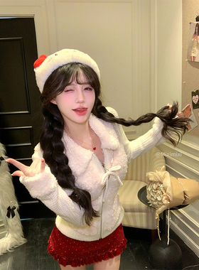 【瑞茜】甜美梦境 温柔甜美显瘦设计感长袖外套半裙R3309-1W