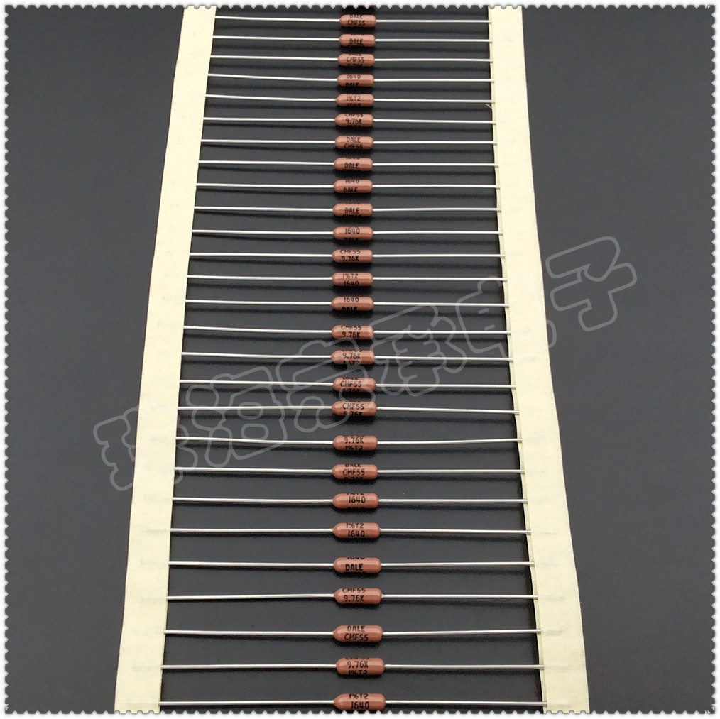 进口美国 9.76K 0.25W DALE CMF55 金属膜电阻 1/4W 9K76