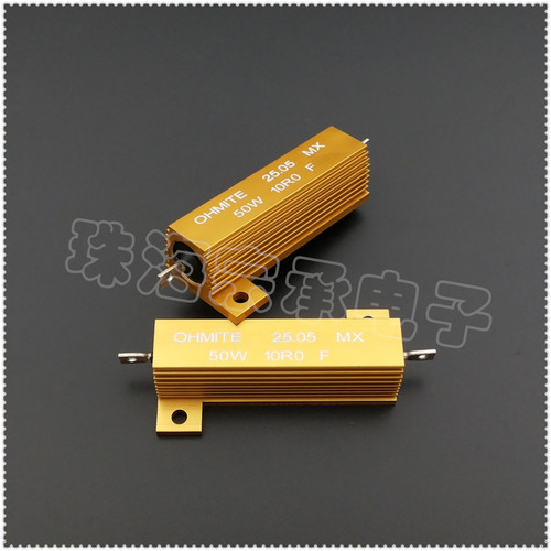 进口墨西哥 10R 50W OHMITE 850F10RE 10欧 铝壳 线绕电阻器