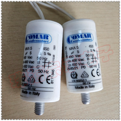 进口意大利 5uF 450VAC COMAR MKA5-450 交流电机运行启动电容