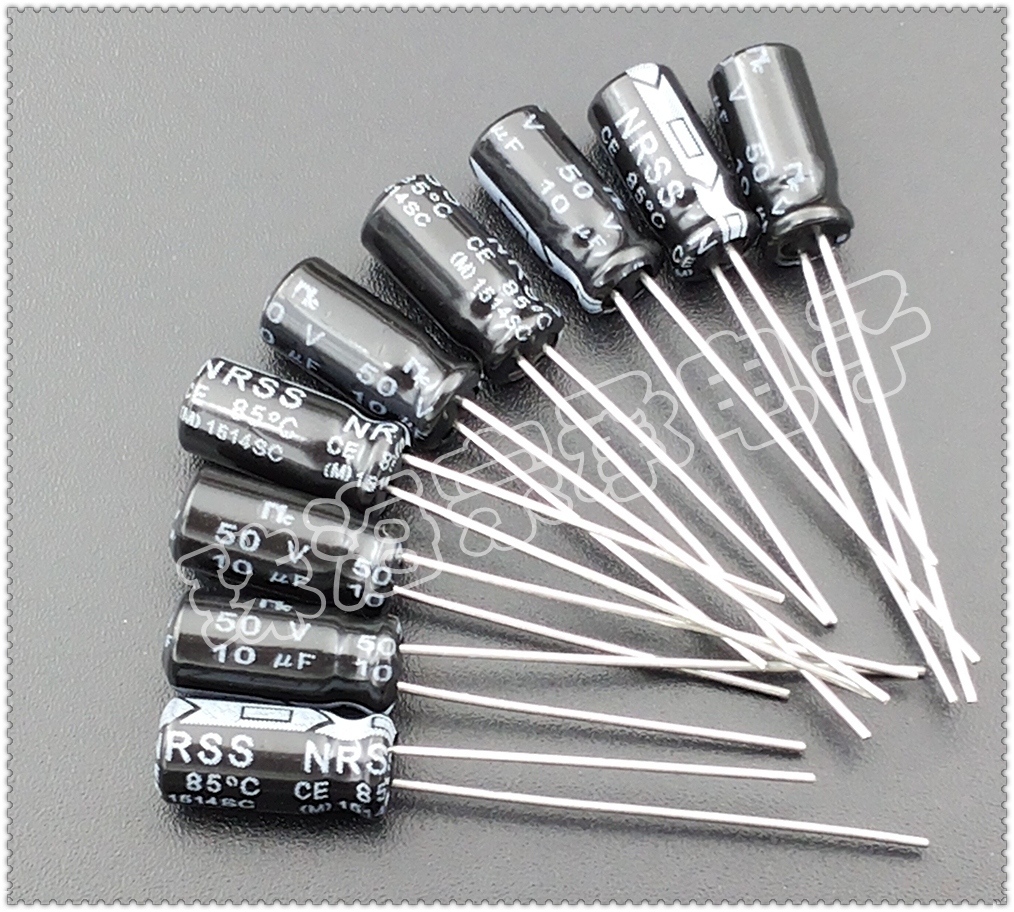 进口日本 NIC NRSS 10uF 50V 电解电容 5x11mm