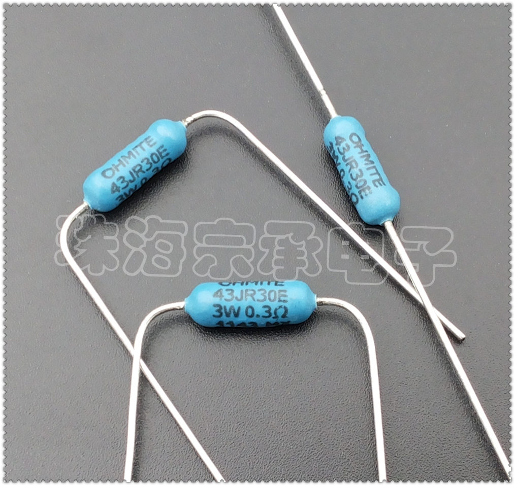 进口墨西哥 0.3R 3W OHMITE 0.3欧 线绕电阻 43JR30E 0.3Ω