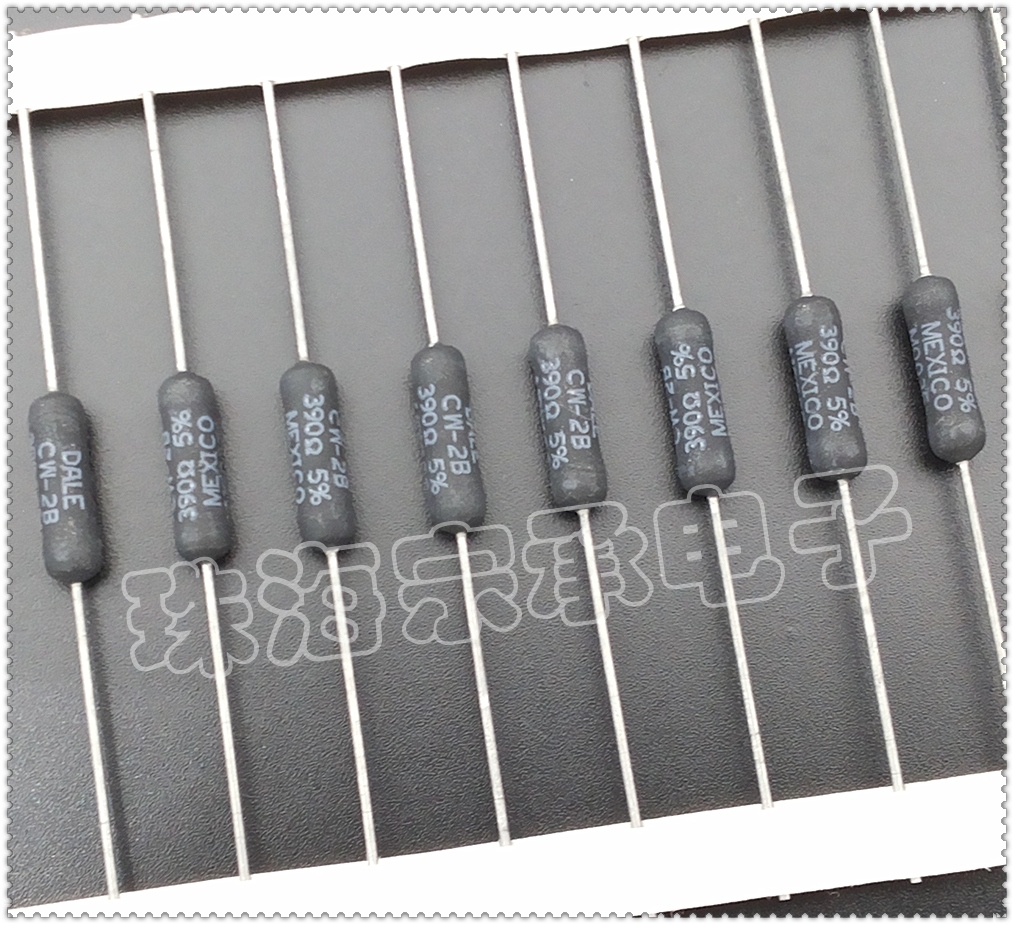 进口墨西哥 390R 3.75W DALE CW-2B 390Ω 390欧 线绕电阻