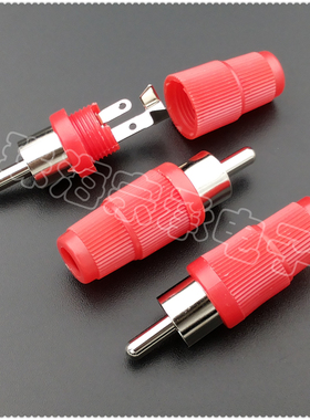 进口台湾 红色 CUI Inc RCA 莲花插头音响音视频连接线 RCP-012