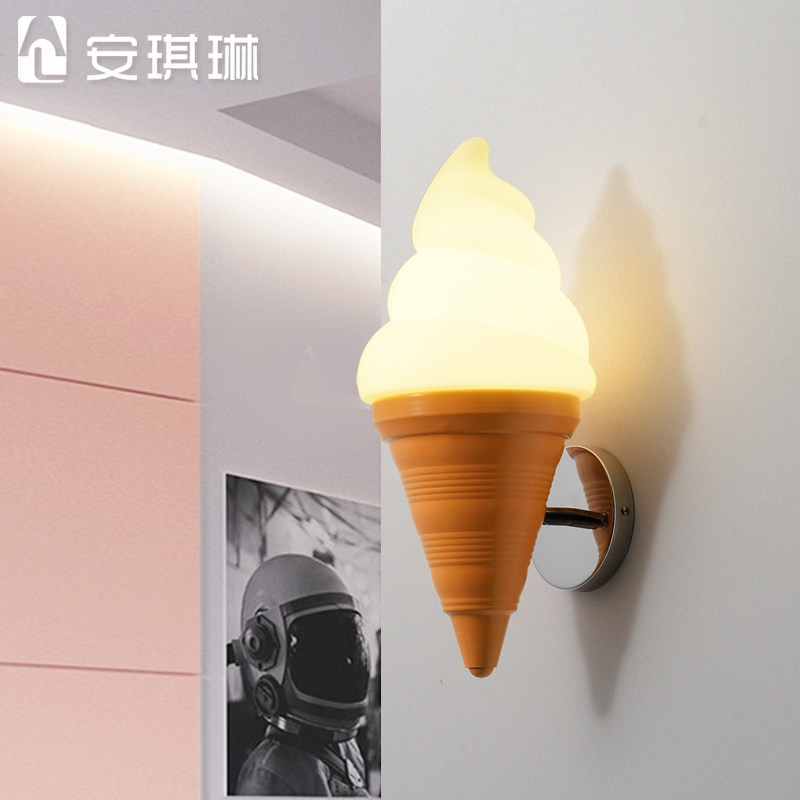 饭厅壁灯雪糕冰淇淋奶茶店LED灯具 创意个性儿童房卧室壁灯墙灯