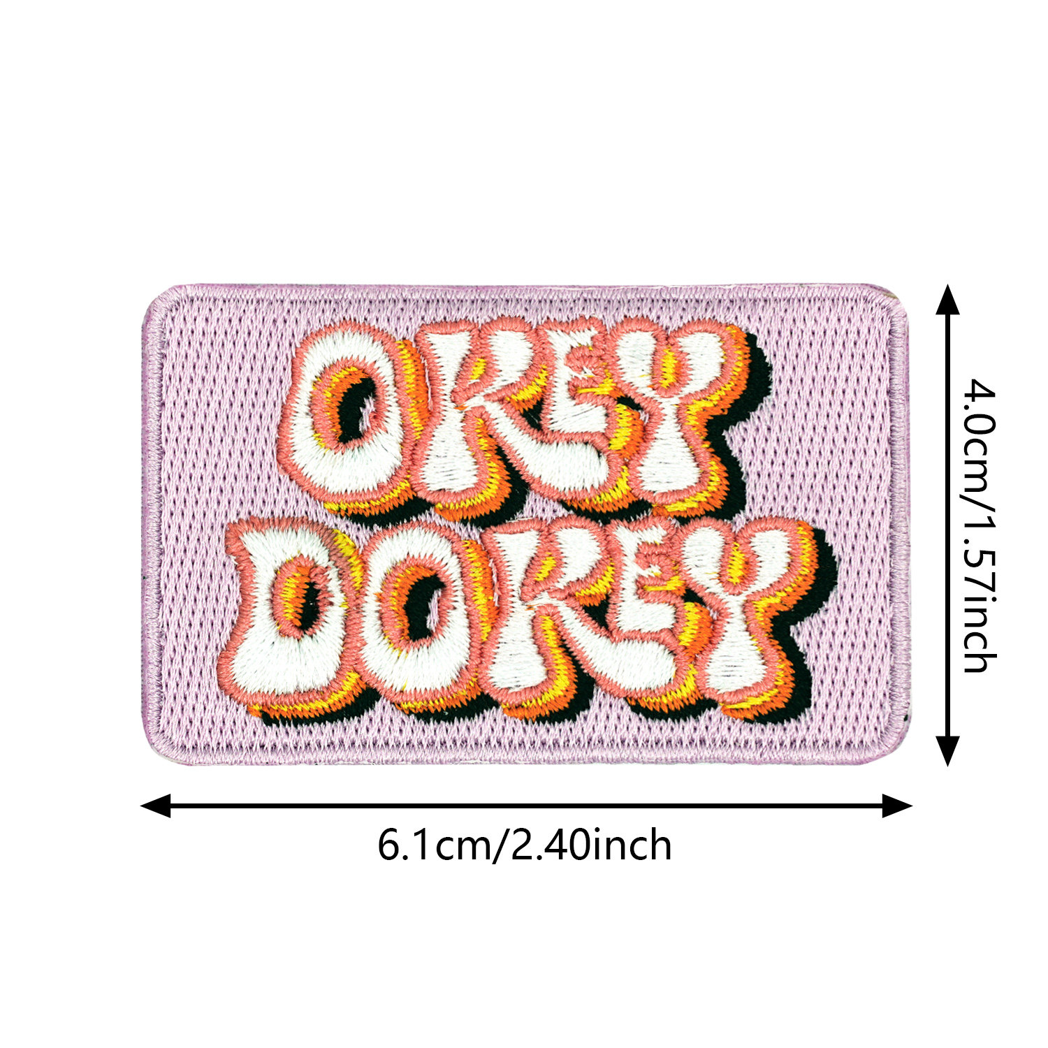 Okay Dokay英文标语个性衣服背包装饰刺绣修补可缝布贴勾面魔术贴