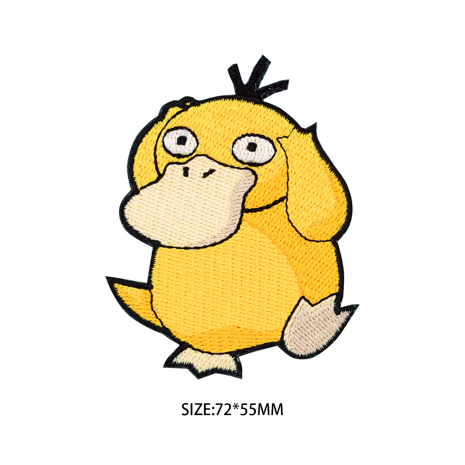 可达鸭傻鸭宝可梦儿童牛仔裤布贴卡通刺绣精致可缝自粘背胶魔术贴