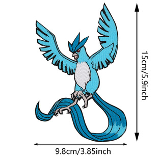 急冻鸟 闪电鸟 三圣鸟宝可梦补丁贴卡通动漫刺绣精致可缝背胶布贴