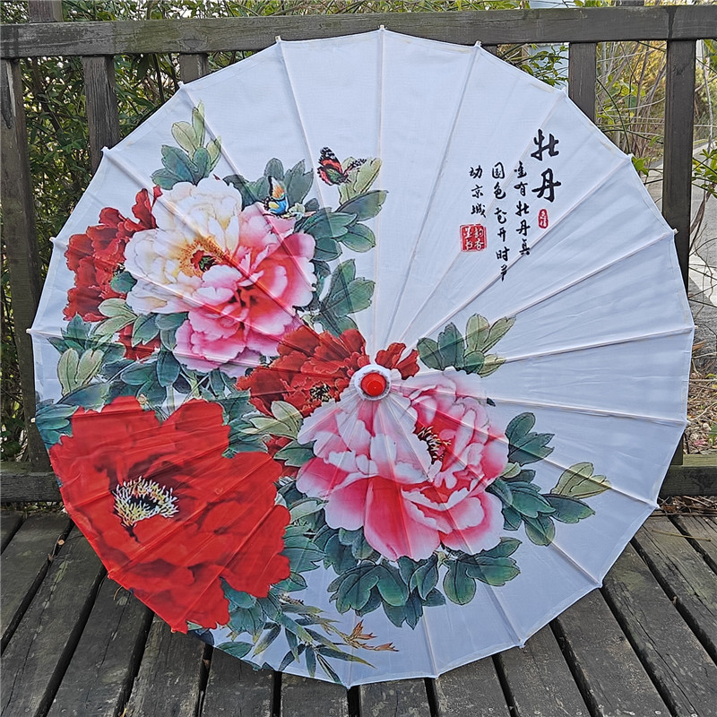 复古花布吊顶防雨防晒工艺伞