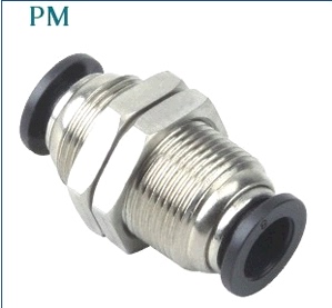 气动接头MPM隔板快插接头 PM4/6/8/10/12 PM-8气管接头隔板直通