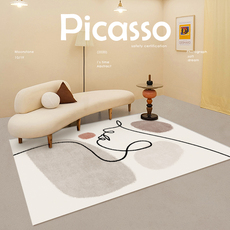 ковер 艺术地毯原创picasso毕加索ins风黑白现代客厅极简地毯可水洗定制 Hung Lai