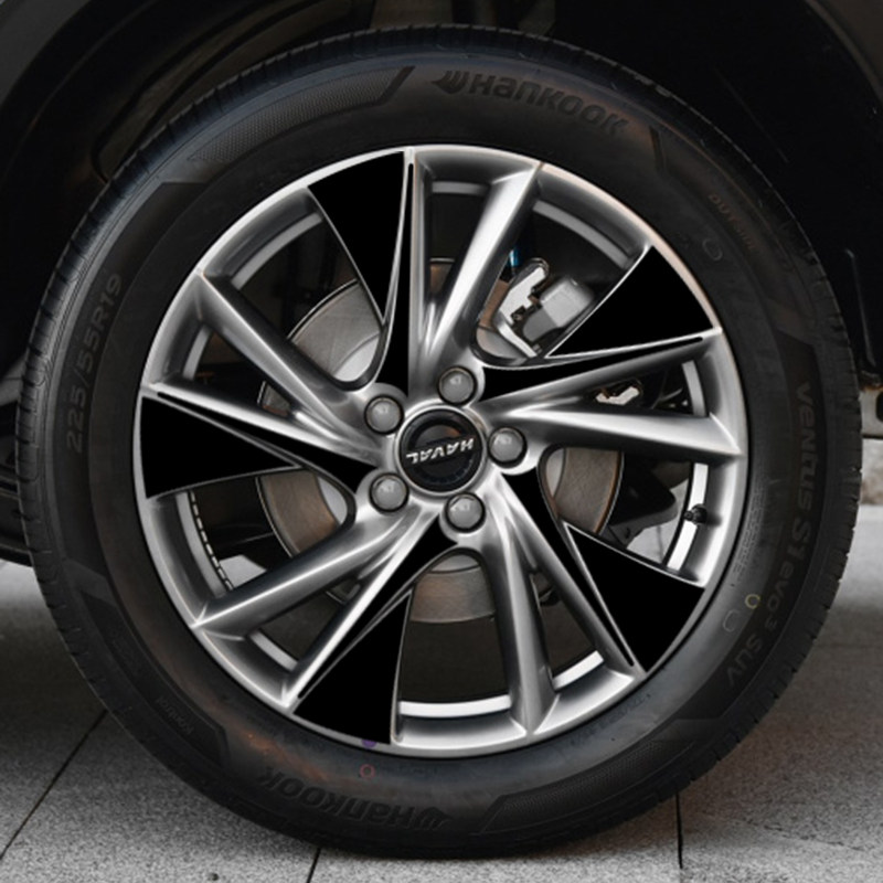 适用于第三代哈弗H6轮毂镭射碳纤维保护贴膜19寸红色改装防水贴纸