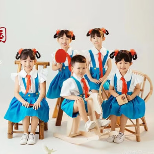 80年代怀旧服装儿童90复古国庆表演初中小学生朗诵合唱六一演出服