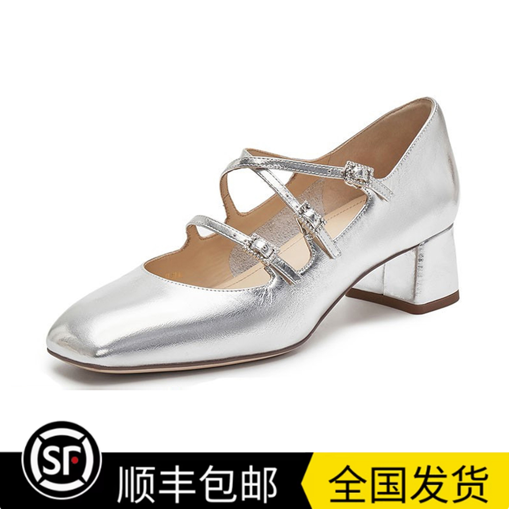 2025春季新款浅口粗跟女鞋
