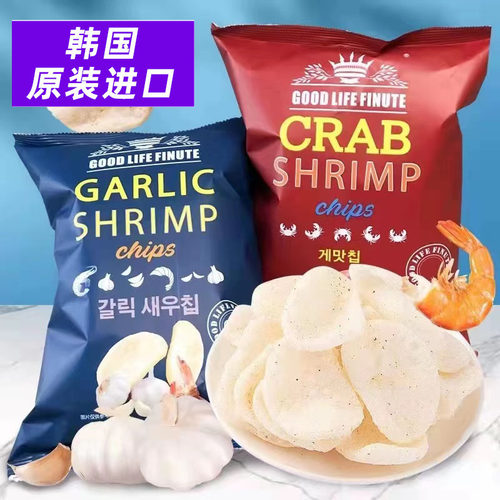 韩国进口趣莱福蒜味虾片大包装