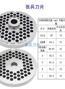 张兵刀片老款配件长沙绞肉机孔板
