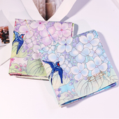 日本制和音女士手帕手绢纯棉刺绣超薄柔软方巾礼品伴手礼紫阳花