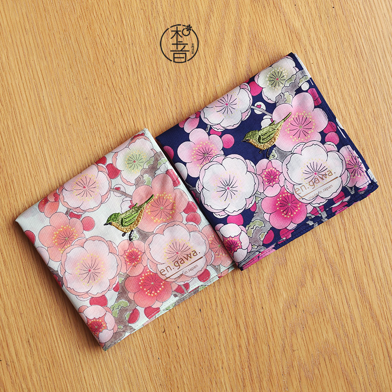 女士日本进口纯棉方巾柔软