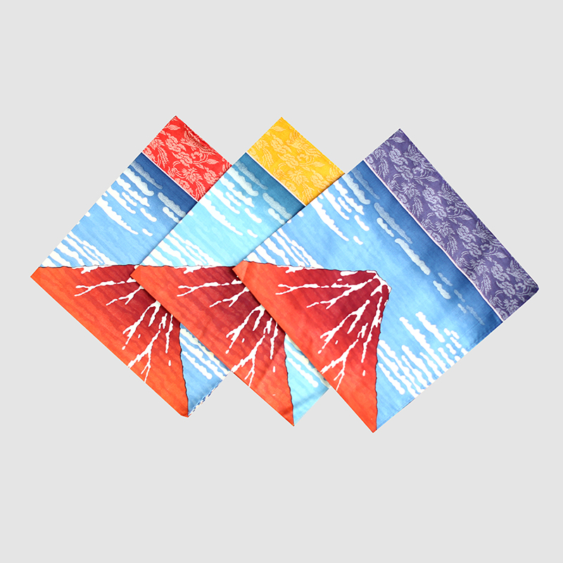 日本制 山本仁男士手帕 女士手绢 纯方巾棉 薄款柔软 富士山全棉