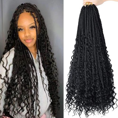 24 Inch 8 Packs Boho Box Braids Crochet Hair Bohemian