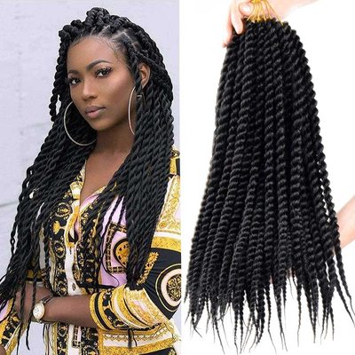 18Inch  Senegalese Twist Crochet Hair Braiding Soft Syntheti