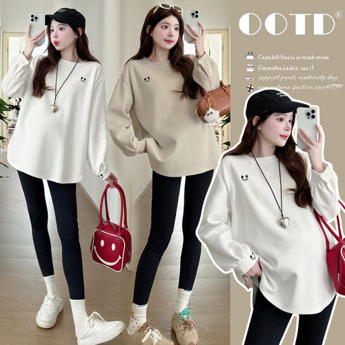 孕妇装长袖卫衣春秋款时尚宽松