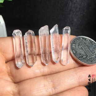 天然广西激光水晶柱 通透 白水晶单尖 小精品实物图一组可选
