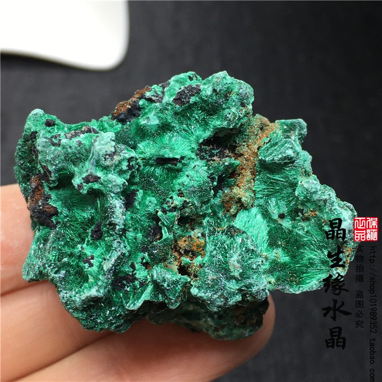 天然孔雀石原石矿物晶体教学标本原矿观赏奇石实物图多款可选