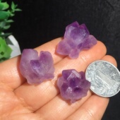 天然紫水晶晶簇 晶簇牙原生态多牙原石原矿实物图一组 紫水晶