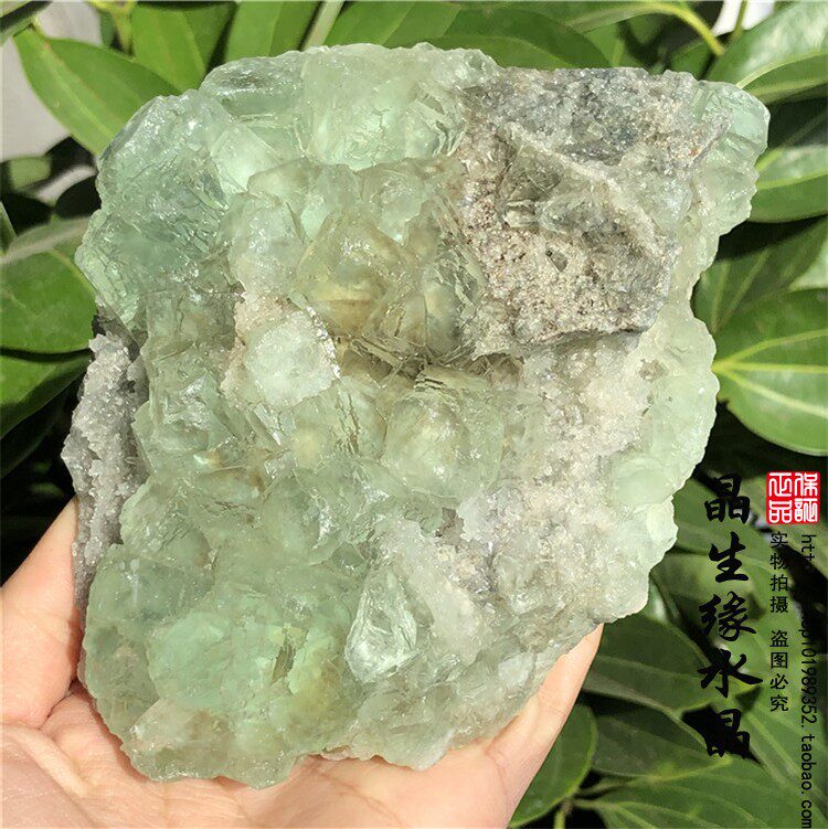 天然阶梯状绿萤石矿物晶体奇石原石实物图捡漏款