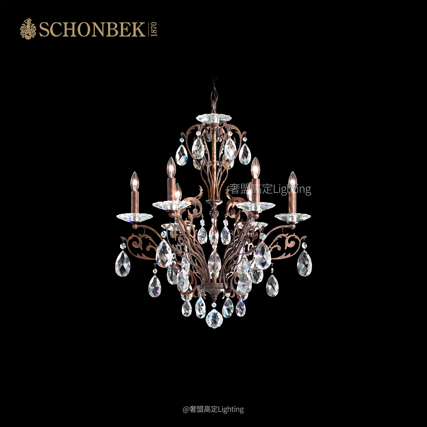 schonbek水晶吊灯法式复古宫廷风