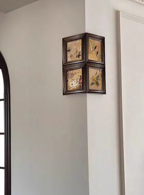 复古风转角挂画中古画高级感墙面装饰画中式氛围感软装好物壁画