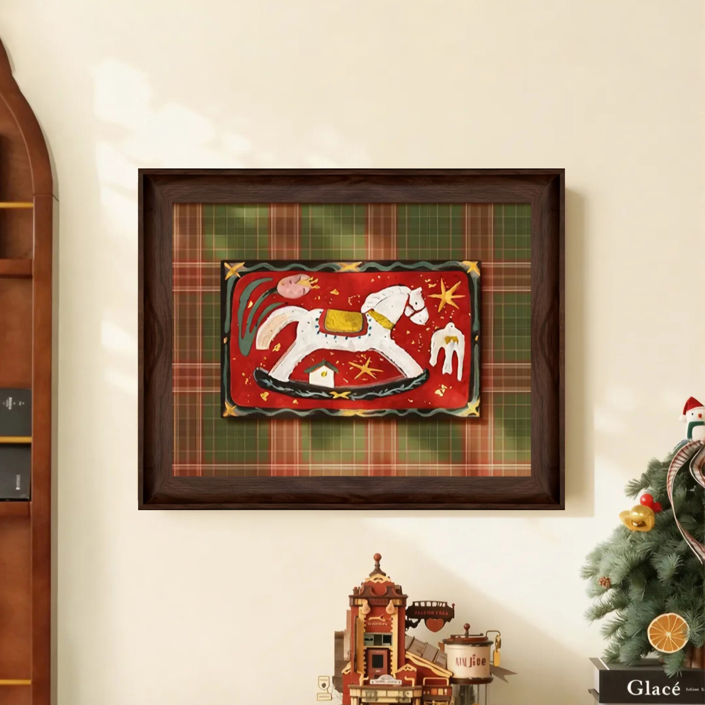 圣诞节氛围感装饰画法式复古奶油风餐厅挂画高级感斗柜摆画温馨感,家居饰品,现代装饰画,淘宝优惠券,粉丝福利购,淘宝优惠卷