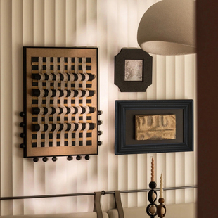 高级感中古风组合装饰画小众异形抽象立体挂画层次感氛围感软饰画