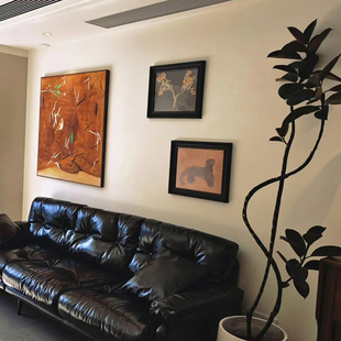 轻法式中古风装饰画复古高级感客厅组合挂画设计感氛围感民宿壁画