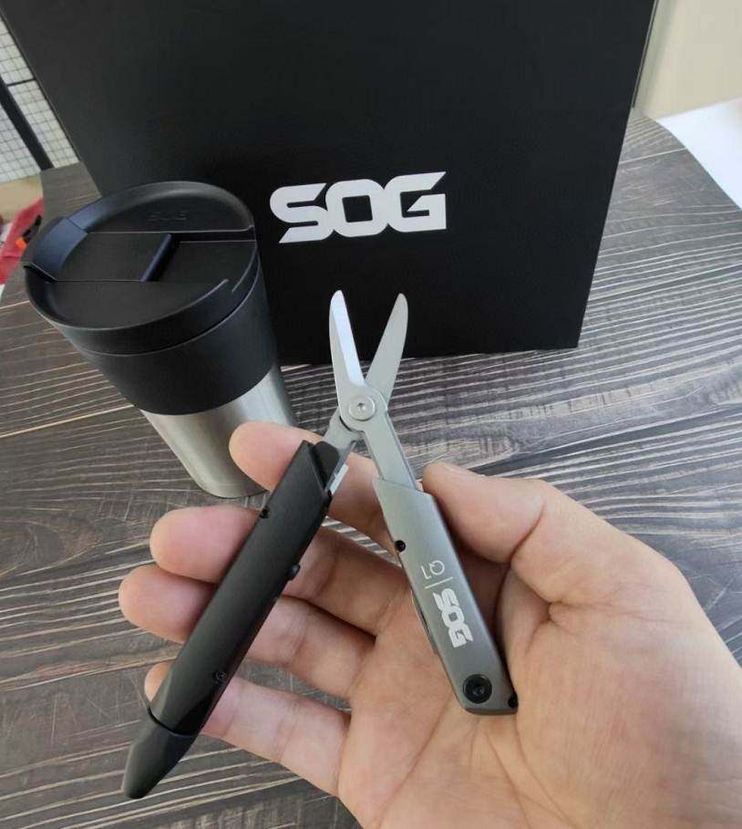 正品现货SOG索格Q1多功能工具钳 咖啡杯保温杯套装礼盒水杯带盖