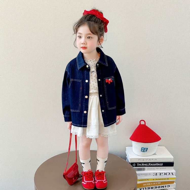 女童牛仔外套春秋季2026新款儿童韩版上衣小女孩洋气衣服宝宝春装