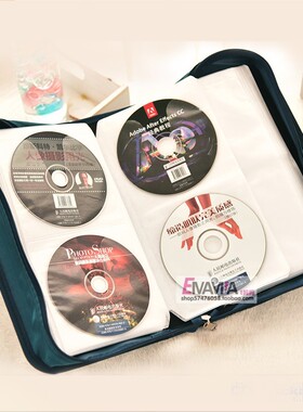 128片大号光碟册光盘收纳包丝光布碟片袋CD包家用DVD蓝光碟收纳盒
