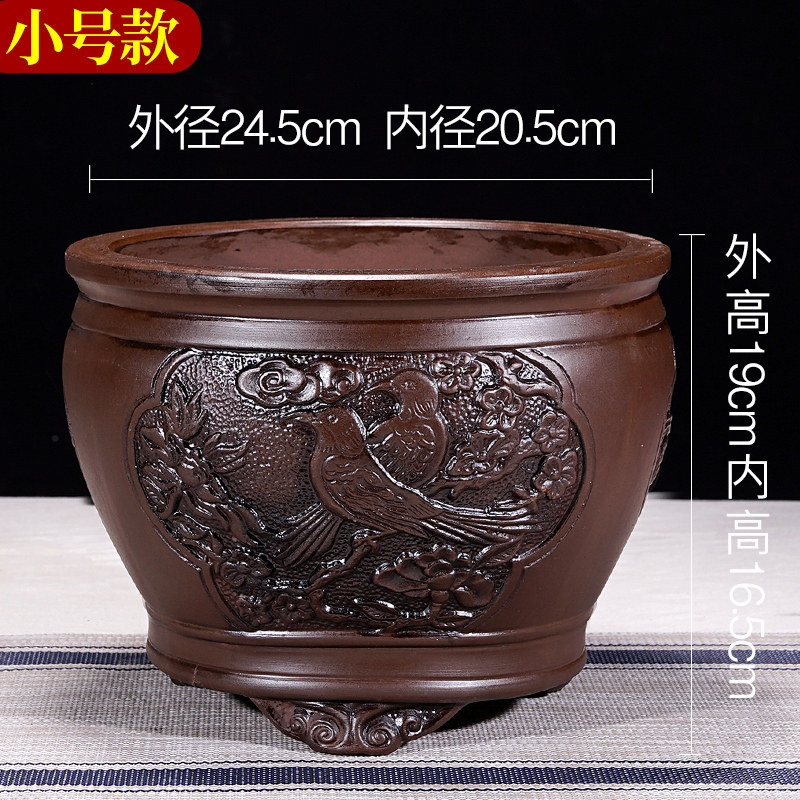 宜兴陶瓷仿古君子兰盆特大盆景盆
