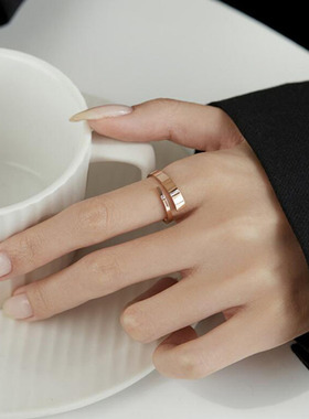 韩版ins小众设计戒指可调节指环