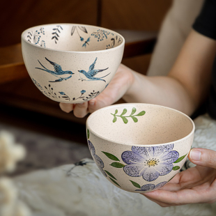 巷子尾〖漂亮 饭碗〗4.5英寸芝麻釉陶瓷碗特色糖水碗加厚米饭碗