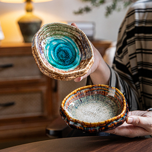 巷子尾〖精致料理餐厅小菜碟〗异形高足陶瓷甜品小吃碟火锅调味碟