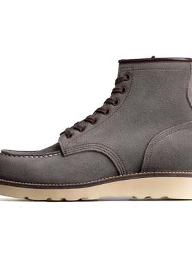 City MocToe Boot -luosjiet®boots -Grey Oiled Nubuck Reverse