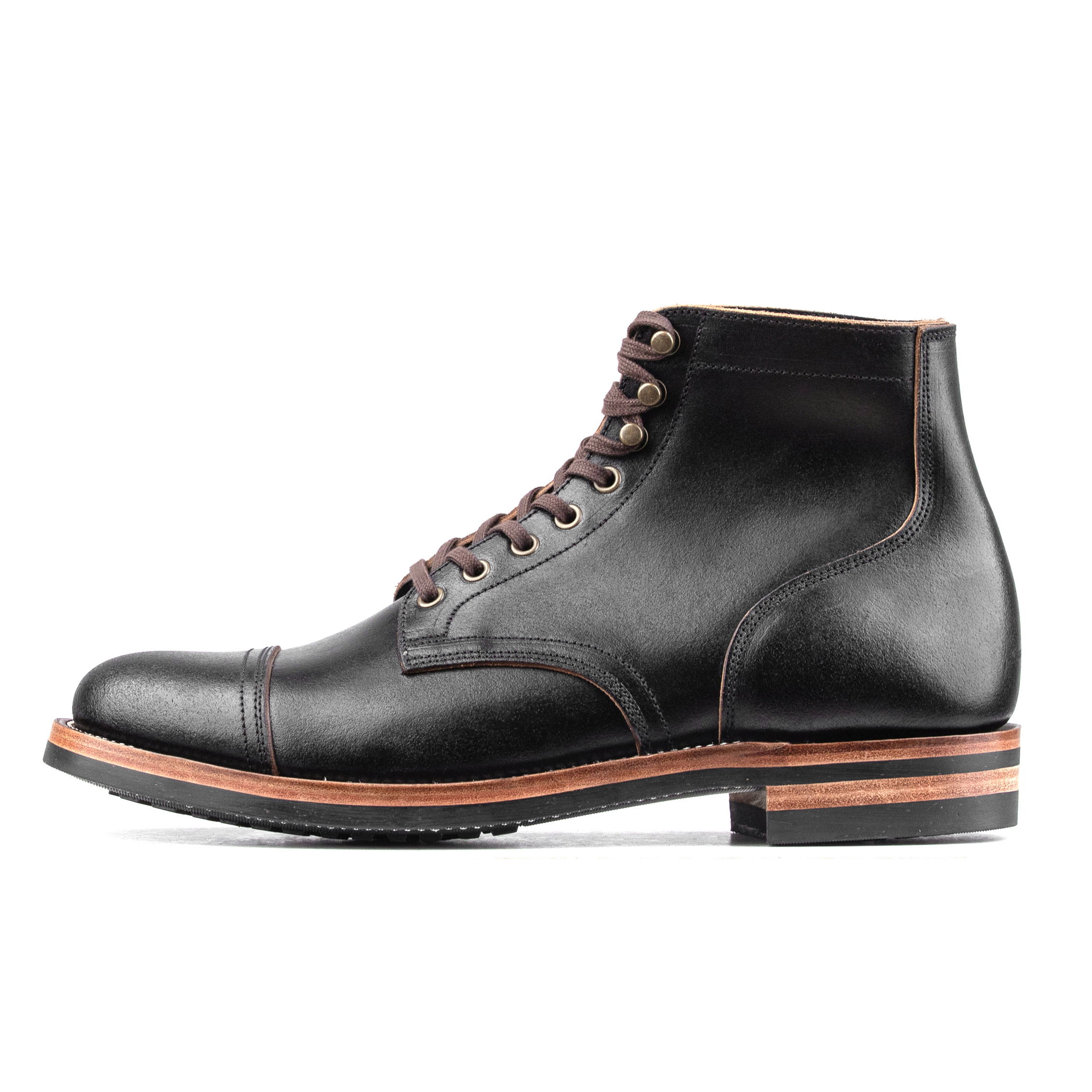 西部鞋神封蜡皮服务靴