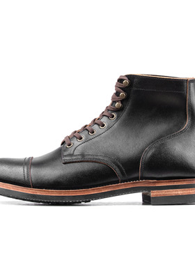 CapToe Service Boot -luosjiet®boots - Black Waxed Flesh