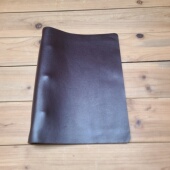 深棕色头层牛皮笔记本 3孔真皮活页记事真皮手账本