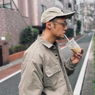 余文乐同款MDNS MADNESS潮牌衬衫外套硬挺工装宽松日系大码男士秋