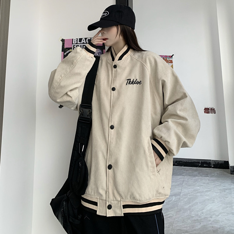 Real shooting of new corduroy in spring and Autumn