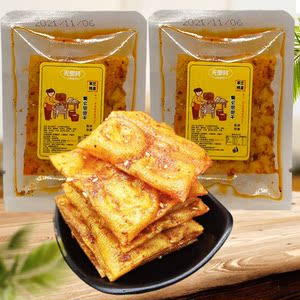 无里村湖南柴火泡泡干平江特产散称小包辣片手撕豆皮手工零食豆腐