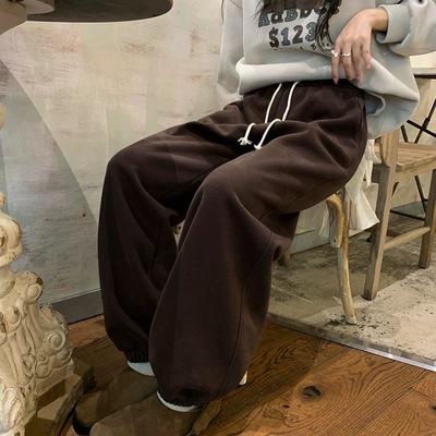 休闲百搭加绒加厚卫裤